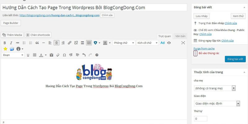 Bài 5: Hướng dẫn cách tạo trang (page) mới trong WordPress