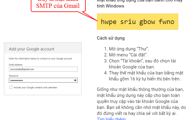 Hướng dẫn lấy thông tin thiết lập SMTP Gmail dễ dàng