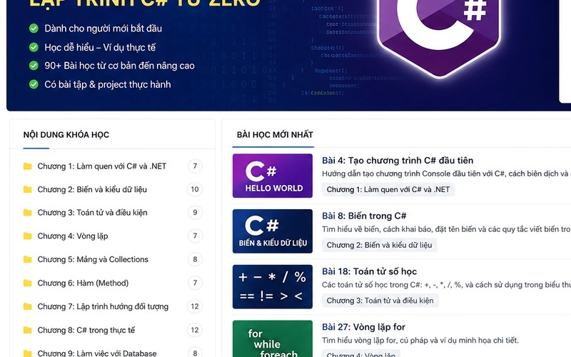 Bài 4: Tạo chương trình C# đầu tiên