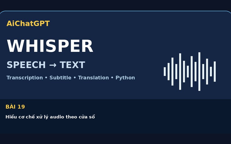 AiChatGPT Whisper bài số 19 : Hiểu cơ chế xử lý audio theo cửa sổ